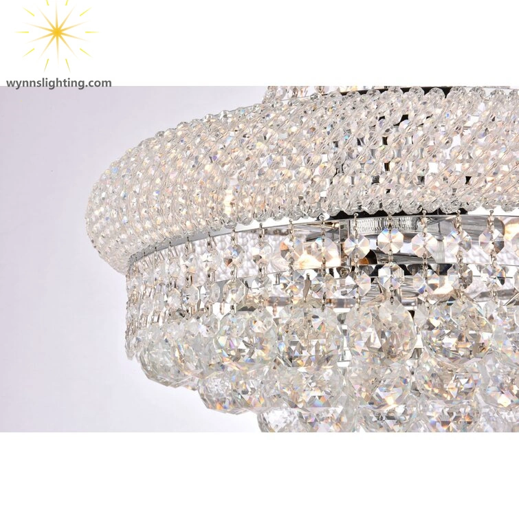 Modern Lighting Hotel Lobby Villa Decoration Pendant Light Custom Large Project LED Crystal Chandelier