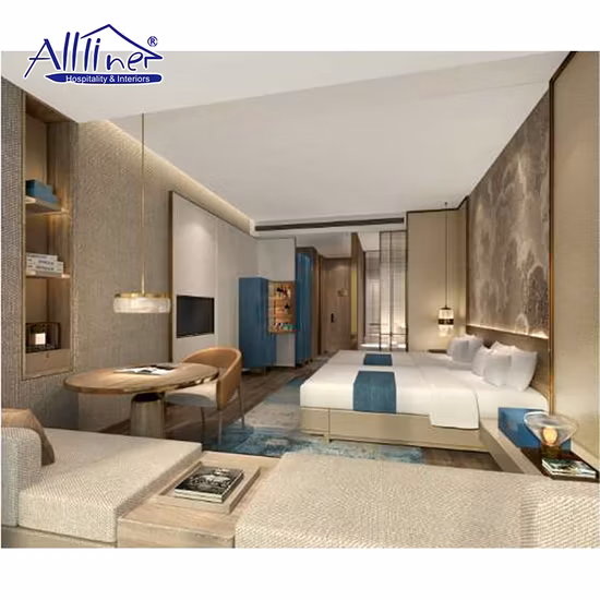 Изготовленный на заказ современный поставщик мебели для спальни и гостевой комнаты 5-звездочного отеля для вилл, курортов, квартир